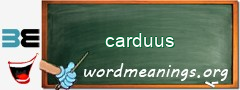 WordMeaning blackboard for carduus